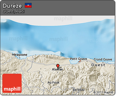 Shaded Relief 3D Map of Durèze
