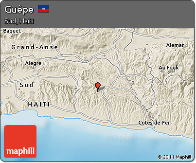 Shaded Relief 3D Map of Guêpe