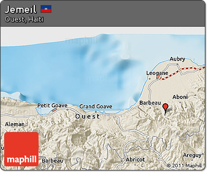 Shaded Relief 3D Map of Jemeil