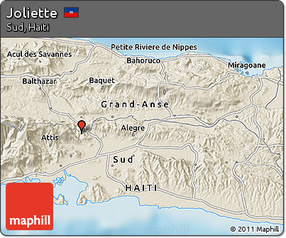 Shaded Relief 3D Map of Joliette