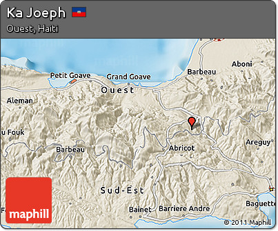 Shaded Relief 3D Map of Ka Joeph
