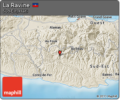 Shaded Relief 3D Map of La Ravine