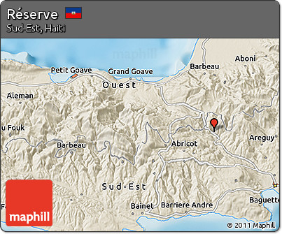Shaded Relief 3D Map of Réserve