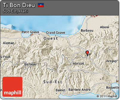 Shaded Relief 3D Map of Ti Bon Dieu