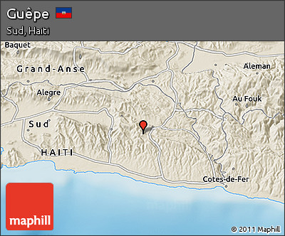 Shaded Relief 3D Map of Guêpe