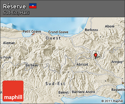 Shaded Relief 3D Map of Réserve