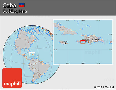 Gray Location Map of Caba