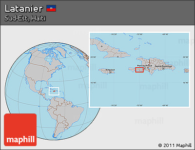 Gray Location Map of Latanier