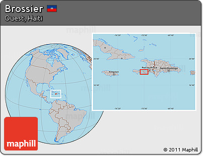 Gray Location Map of Brossier