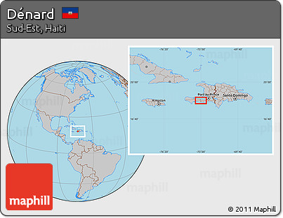 Gray Location Map of Dénard
