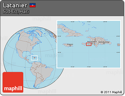 Gray Location Map of Latanier