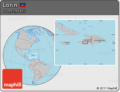 Gray Location Map of Lorin