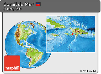 Physical Location Map of Corail De Mer