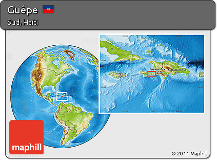 Physical Location Map of Guêpe