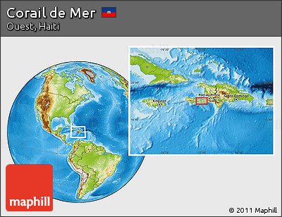 Physical Location Map of Corail De Mer