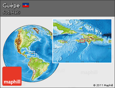 Physical Location Map of Guêpe