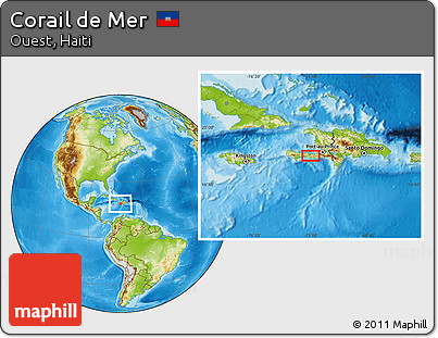 Physical Location Map of Corail De Mer
