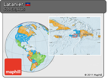 Political Location Map of Latanier