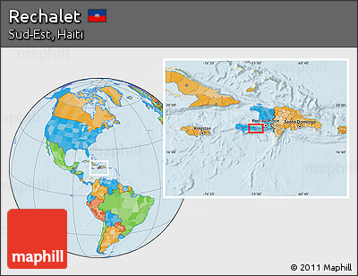 Political Location Map of Rechalet