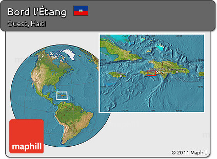 Satellite Location Map of Bord L'Étang