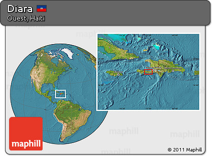 Satellite Location Map of Diara