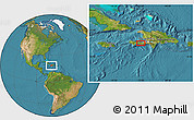 Satellite Location Map of the area around 18° 21' 26" N, 73° 1' 30" W