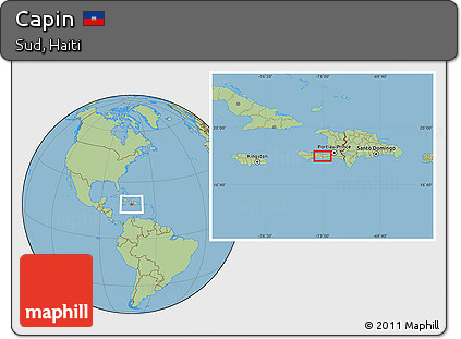 Savanna Style Location Map of Capin