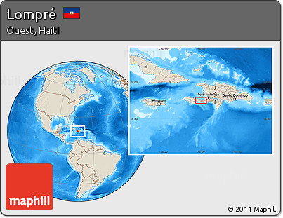 Shaded Relief Location Map of Lompré