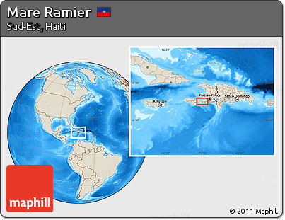 Shaded Relief Location Map of Mare Ramier