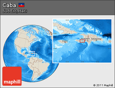 Shaded Relief Location Map of Caba