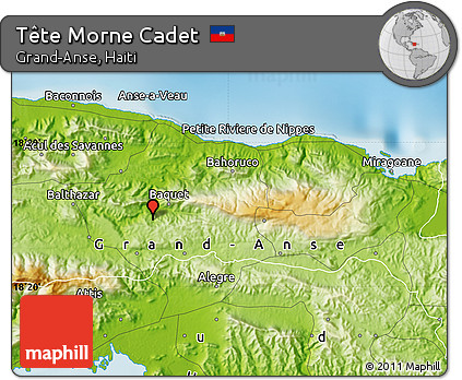 Physical Map of Tête Morne Cadet