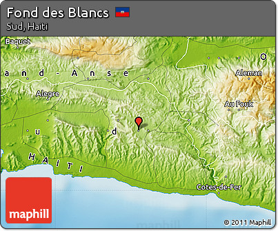 Physical Map of Fond Des Blancs