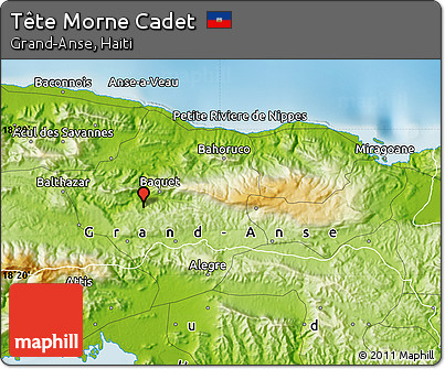 Physical Map of Tête Morne Cadet