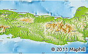 Physical Map of the area around 18° 21' 26" N, 73° 1' 30" W