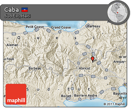 Shaded Relief Map of Caba