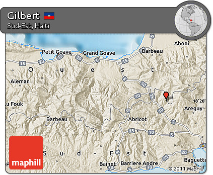 Shaded Relief Map of Gilbert