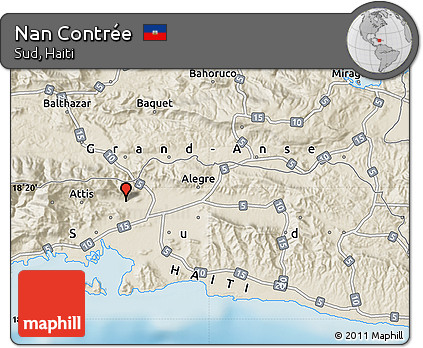 Shaded Relief Map of Nan Contrée