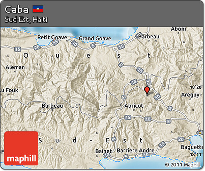Shaded Relief Map of Caba