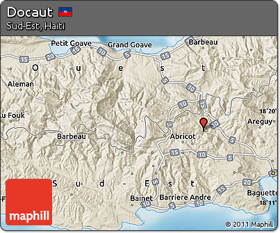 Shaded Relief Map of Docaut