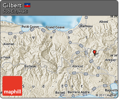 Shaded Relief Map of Gilbert