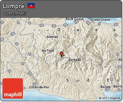 Shaded Relief Map of Lompré
