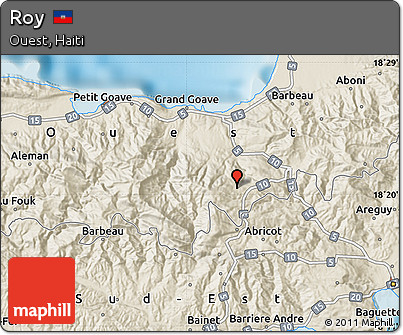 Shaded Relief Map of Roy