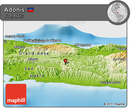 Physical Panoramic Map of Adonis