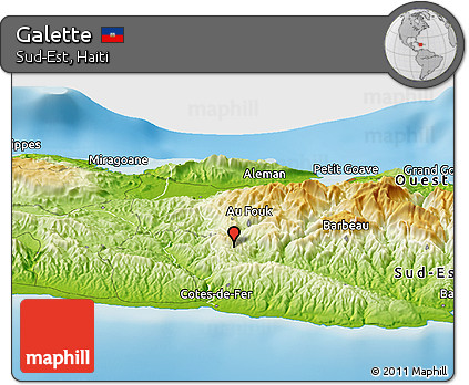 Physical Panoramic Map of Galette