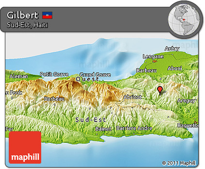 Physical Panoramic Map of Gilbert