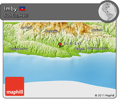 Physical Panoramic Map of Imby