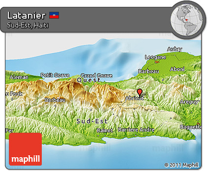 Physical Panoramic Map of Latanier