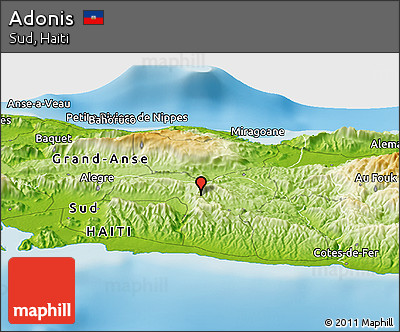 Physical Panoramic Map of Adonis