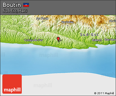 Physical Panoramic Map of Boutin