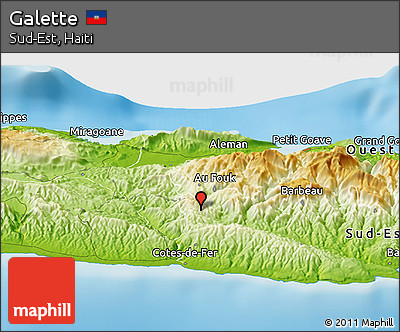 Physical Panoramic Map of Galette